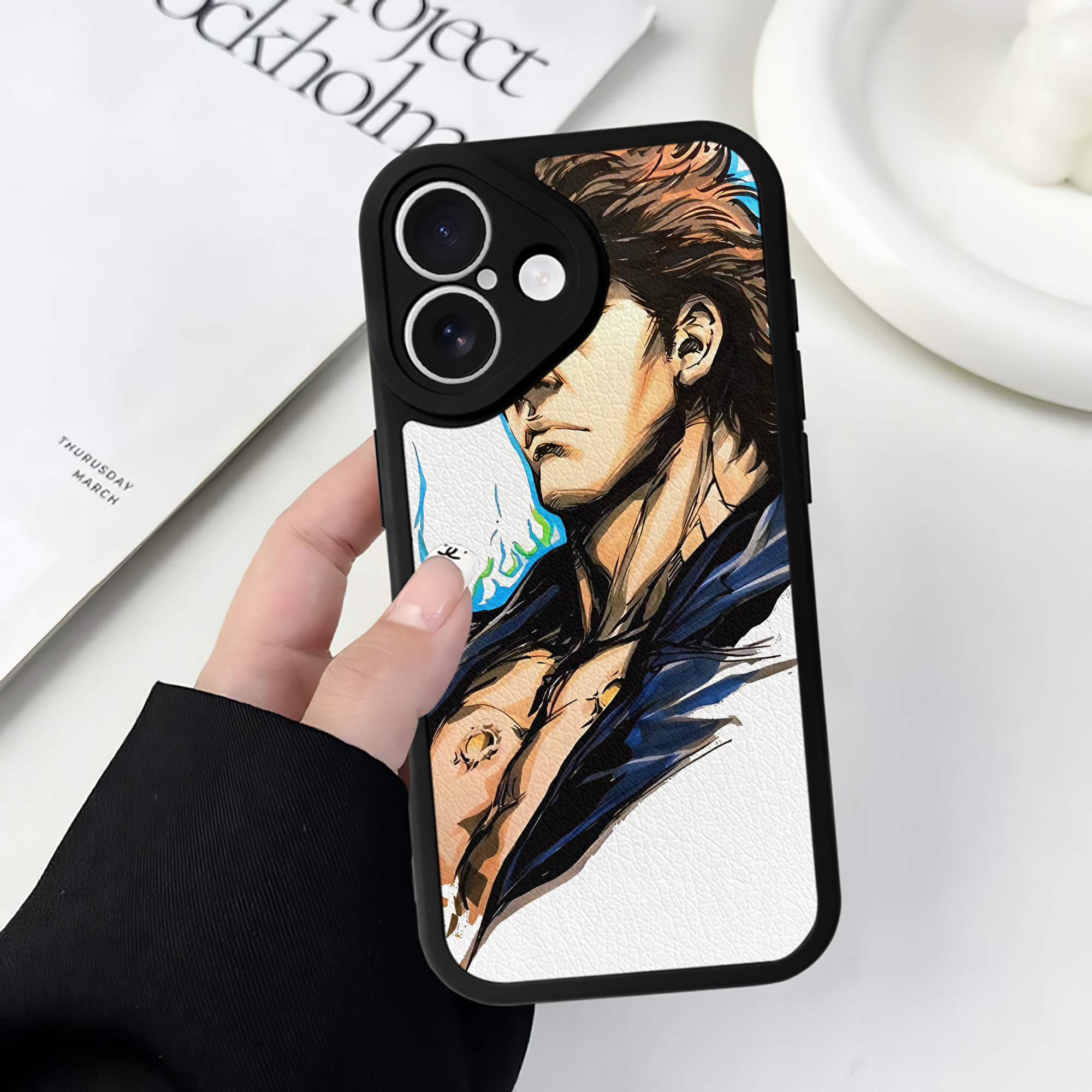 （画像用） 北斗の拳 Fist of the North Star 【iPhone 16シリーズ対応】シリコンスマホケース（レザー調） 材質：シリコン